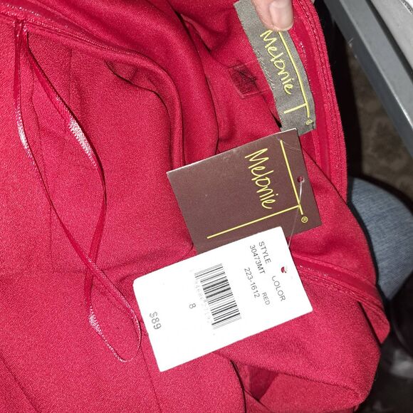 SALE!! NWT-BEAUTIFUL SASSY RED Off the Shoulder Melonie SZ 6-8 Pantsuit - Picture 4 of 9